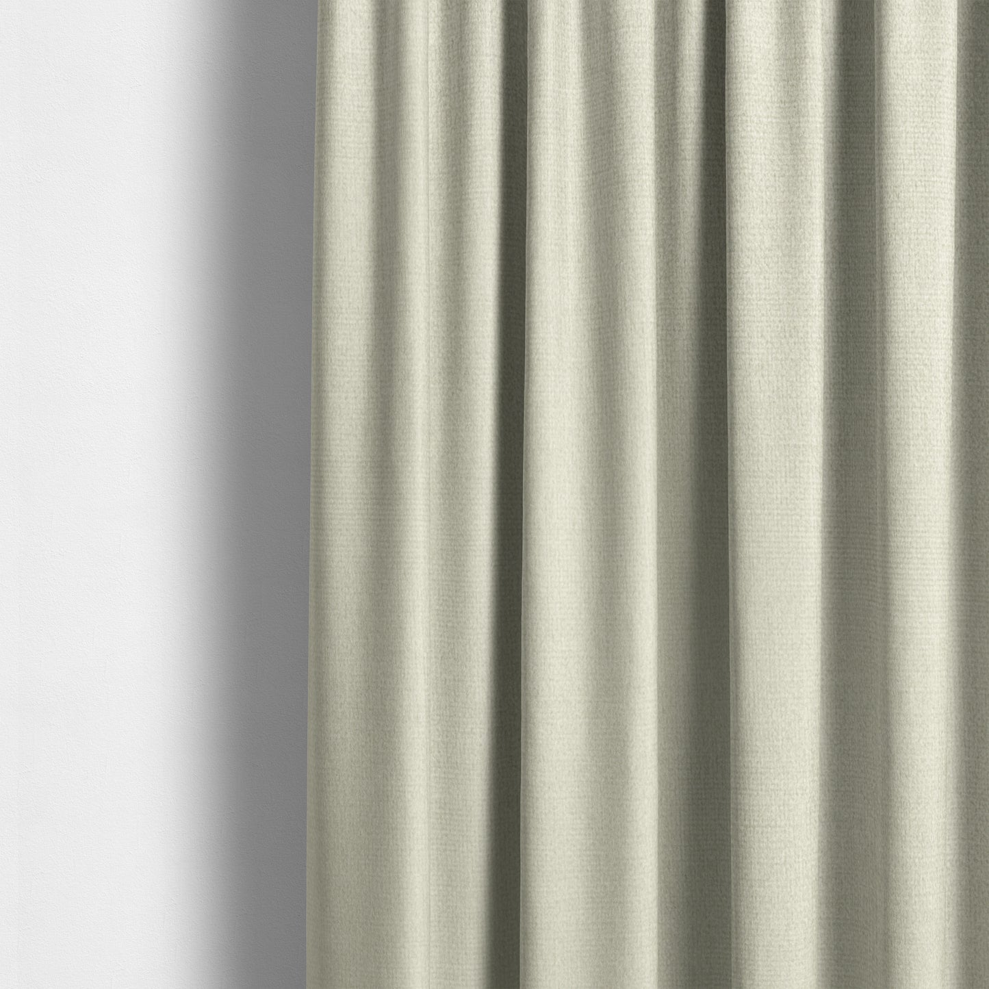 Barbados Plain Velvet Water Repellent Cream Upholstery Fabric CTR-1800 - Made To Measure Curtains