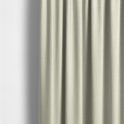 Barbados Plain Velvet Water Repellent Cream Upholstery Fabric CTR-1800 - Made To Measure Curtains