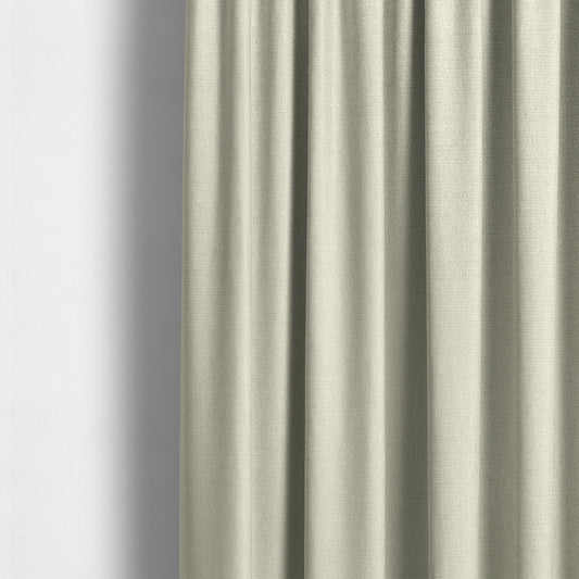 Barbados Plain Velvet Water Repellent Cream Upholstery Fabric CTR-1800 - Made To Measure Curtains