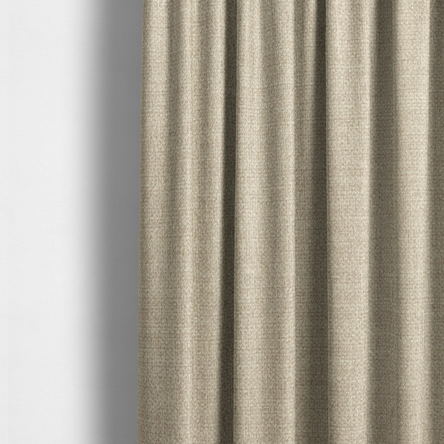 Barbados Plain Velvet Water Repellent Beige Upholstery Fabric CTR-1801 - Made To Measure Curtains