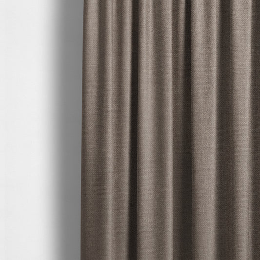 Barbados Plain Velvet Water Repellent Brown Upholstery Fabric CTR-1802 - Made To Measure Curtains