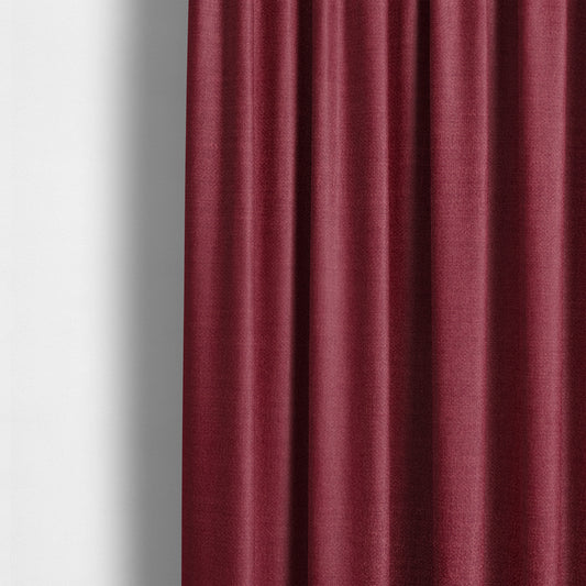 Barbados Plain Velvet Water Repellent Red Upholstery Fabric CTR-1804 - Made To Measure Curtains