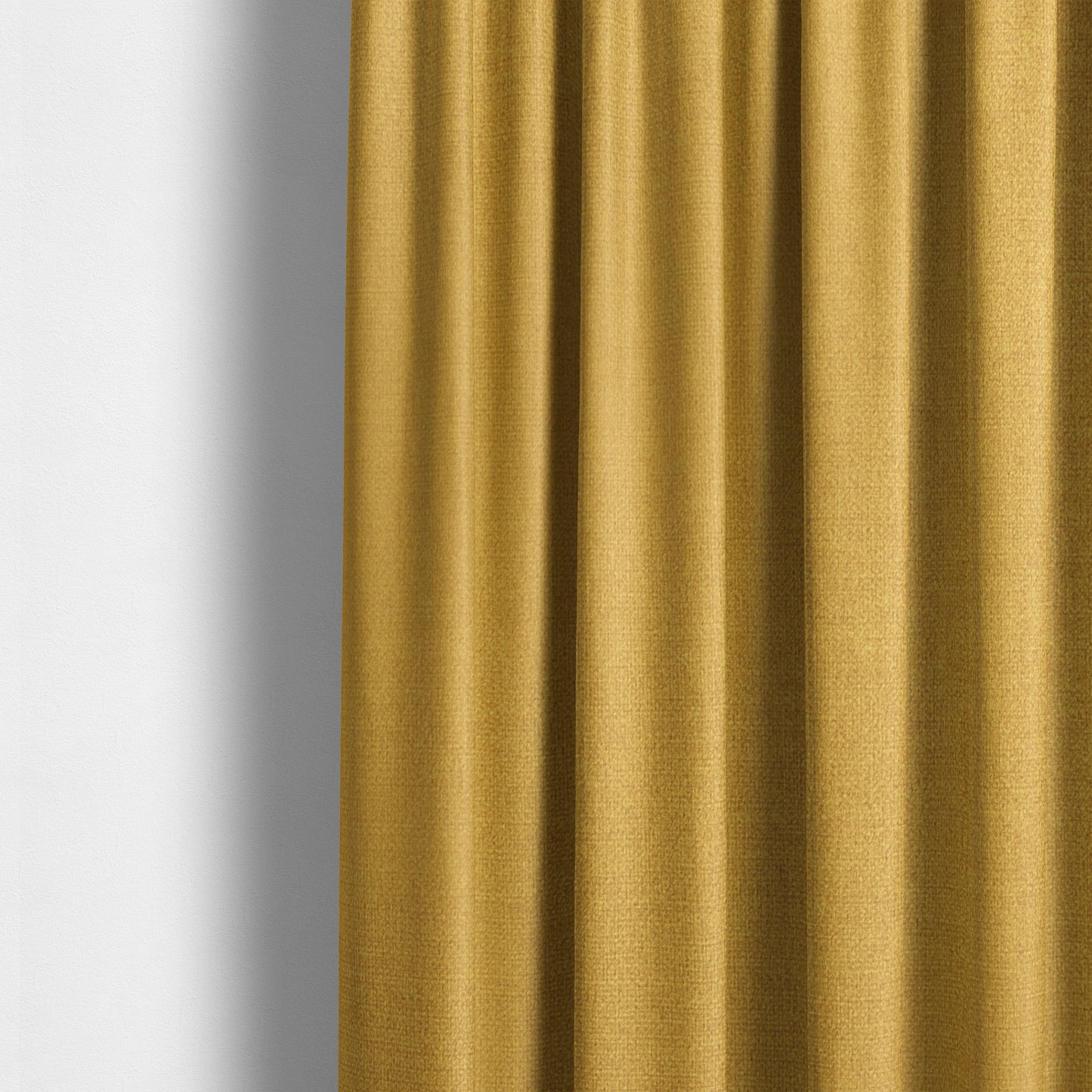 Barbados Plain Velvet Water Repellent Yellow Upholstery Fabric CTR-1806 - Made To Measure Curtains