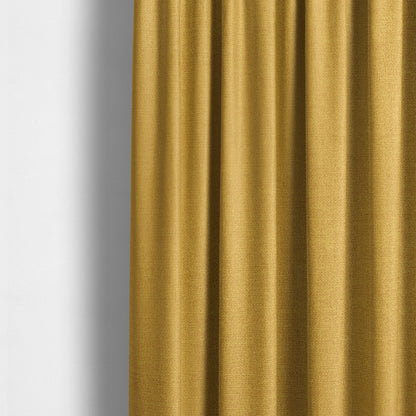 Barbados Plain Velvet Water Repellent Yellow Upholstery Fabric CTR-1806 - Made To Measure Curtains