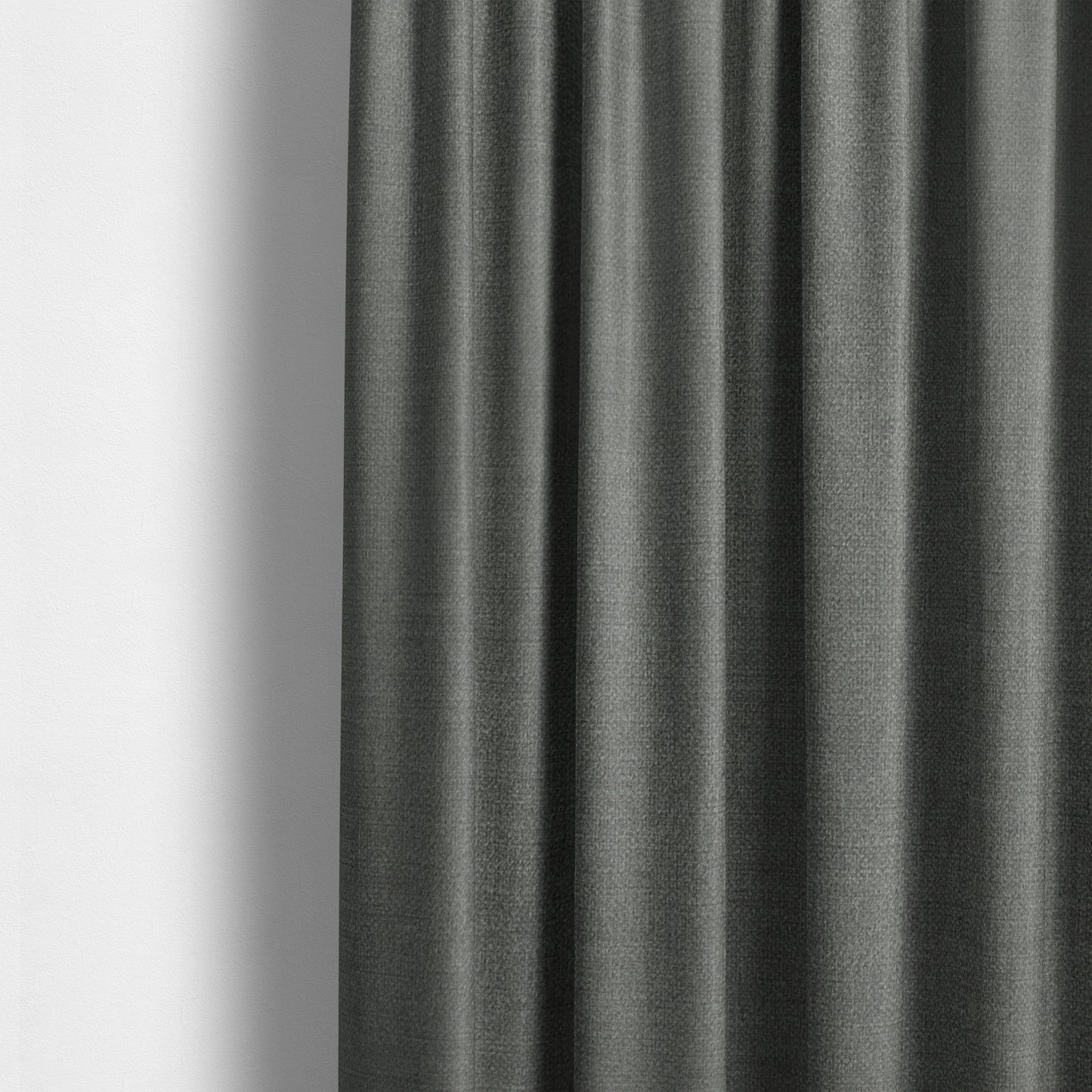 Barbados Plain Velvet Water Repellent Grey Upholstery Fabric CTR-1811 - Made To Measure Curtains