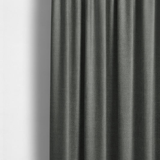 Barbados Plain Velvet Water Repellent Grey Upholstery Fabric CTR-1811 - Made To Measure Curtains