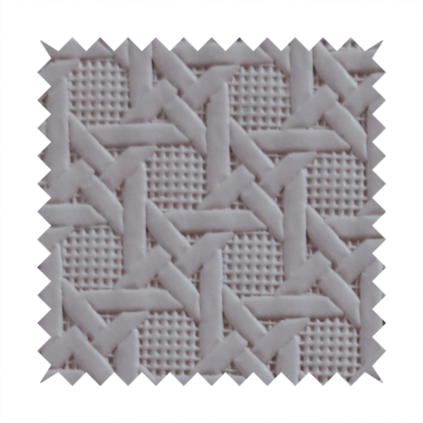 Catanzaro Faux Leather Geometric Pattern In Light Brown Colour Upholstery Fabric CTR-1814