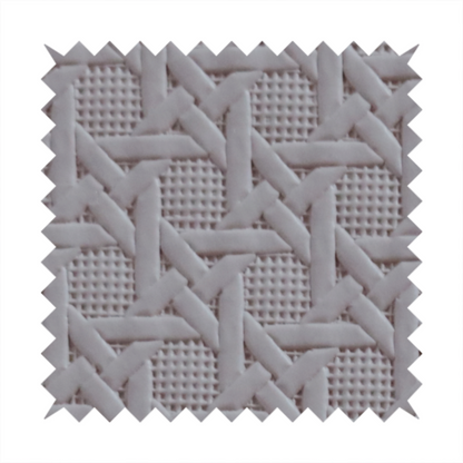 Catanzaro Faux Leather Geometric Pattern In Light Brown Colour Upholstery Fabric CTR-1814