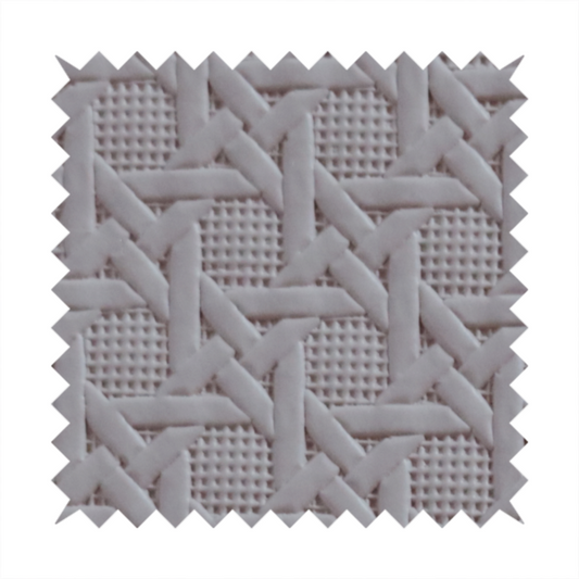 Catanzaro Faux Leather Geometric Pattern In Light Brown Colour Upholstery Fabric CTR-1814