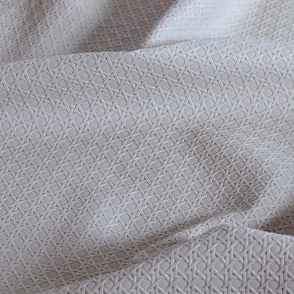 Catanzaro Faux Leather Geometric Pattern In Light Brown Colour Upholstery Fabric CTR-1814