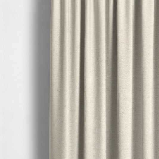 Purlwell Boucle Chenille Material Cream Colour Upholstery Fabric CTR-1814 - Made To Measure Curtains