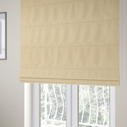 Purlwell Boucle Chenille Material Beige Colour Upholstery Fabric CTR-1817 - Roman Blinds