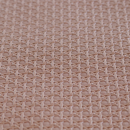 Catanzaro Faux Leather Geometric Pattern In Caramel Brown Colour Upholstery Fabric CTR-1818