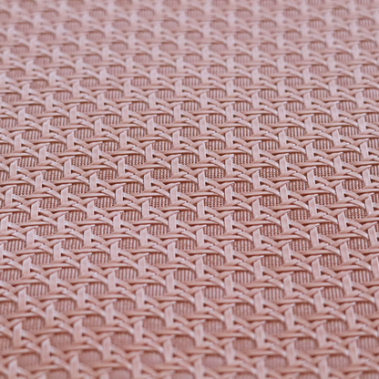 Catanzaro Faux Leather Geometric Pattern In Rust Brown Colour Upholstery Fabric CTR-1819