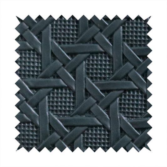 Catanzaro Faux Leather Geometric Pattern In Green Colour Upholstery Fabric CTR-1820