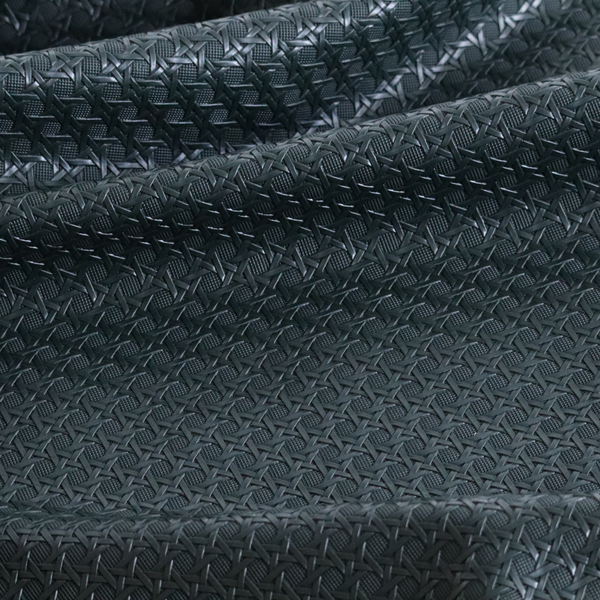 Catanzaro Faux Leather Geometric Pattern In Green Colour Upholstery Fabric CTR-1820