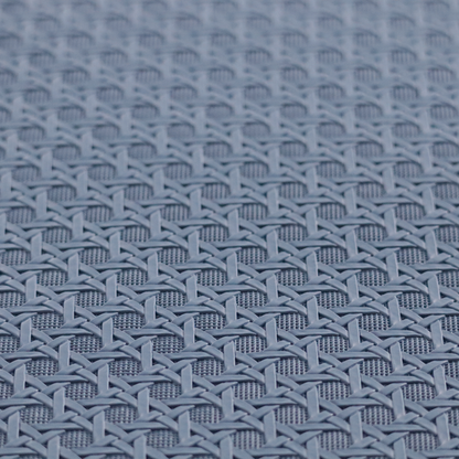 Catanzaro Faux Leather Geometric Pattern In Blue Colour Upholstery Fabric CTR-1821