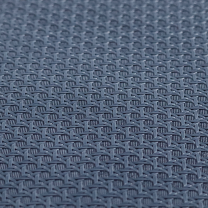 Catanzaro Faux Leather Geometric Pattern In Navy Blue Colour Upholstery Fabric CTR-1823