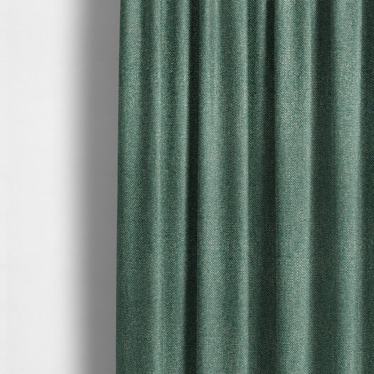 Hazel Plain Chenille Material Teal Blue Colour Upholstery Fabric CTR-1825 - Made To Measure Curtains