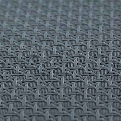 Catanzaro Faux Leather Geometric Pattern In Grey Colour Upholstery Fabric CTR-1826