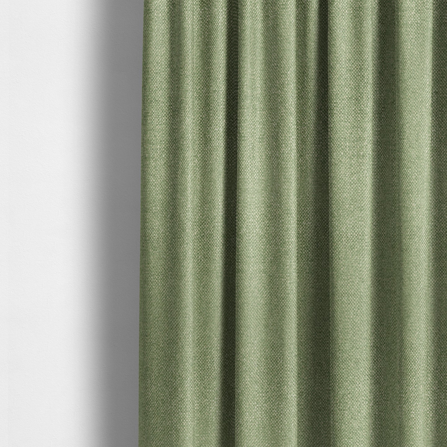 Hazel Plain Chenille Material Green Colour Upholstery Fabric CTR-1827 - Made To Measure Curtains