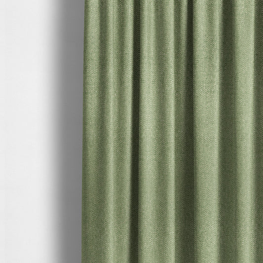 Hazel Plain Chenille Material Green Colour Upholstery Fabric CTR-1827 - Made To Measure Curtains