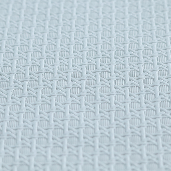 Catanzaro Faux Leather Geometric Pattern In White Colour Upholstery Fabric CTR-1828