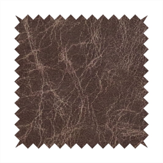 Argenta Faux Leather Heritage Aged Pattern In Tan Brown Colour Upholstery Fabric CTR-1830