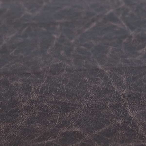 Argenta Faux Leather Heritage Aged Pattern In Dark Brown Colour Upholstery Fabric CTR-1831