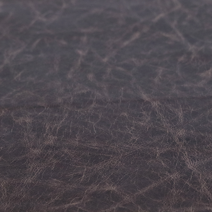 Argenta Faux Leather Heritage Aged Pattern In Dark Brown Colour Upholstery Fabric CTR-1831