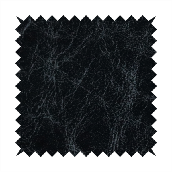 Argenta Faux Leather Heritage Aged Pattern In Black Colour Upholstery Fabric CTR-1834