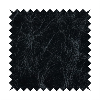 Argenta Faux Leather Heritage Aged Pattern In Black Colour Upholstery Fabric CTR-1834