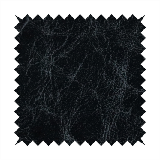 Argenta Faux Leather Heritage Aged Pattern In Black Colour Upholstery Fabric CTR-1834