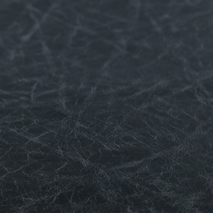 Argenta Faux Leather Heritage Aged Pattern In Black Colour Upholstery Fabric CTR-1834