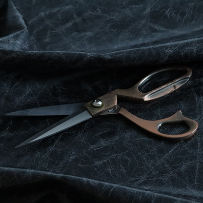 Argenta Faux Leather Heritage Aged Pattern In Black Colour Upholstery Fabric CTR-1834