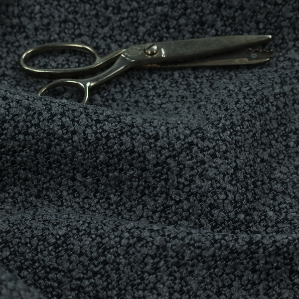 Balmoral Hard Wearing Boucle Upholstery Fabric Charcoal Colour CTR-1835