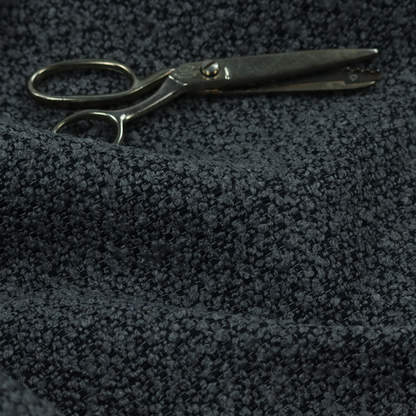 Balmoral Hard Wearing Boucle Upholstery Fabric Charcoal Colour CTR-1835