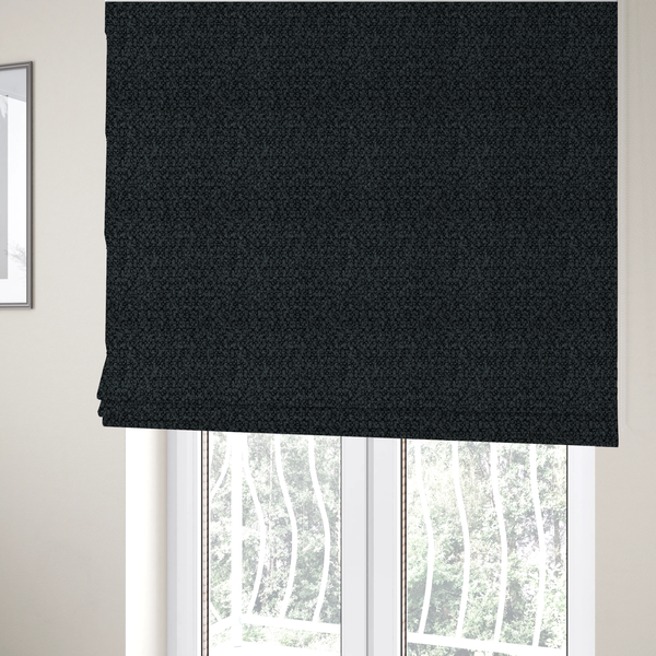 Balmoral Hard Wearing Boucle Upholstery Fabric Charcoal Colour CTR-1835 - Roman Blinds