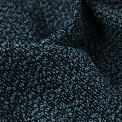 Balmoral Hard Wearing Boucle Upholstery Fabric Blue Colour CTR-1836 - Made To Measure Curtains