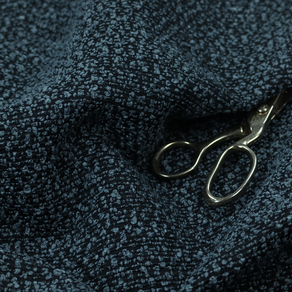 Balmoral Hard Wearing Boucle Upholstery Fabric Blue Colour CTR-1836 - Made To Measure Curtains