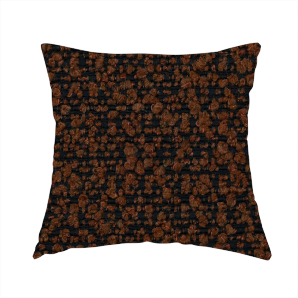 Balmoral Hard Wearing Boucle Upholstery Fabric Burnt Orange Colour CTR-1837 - Handmade Cushions