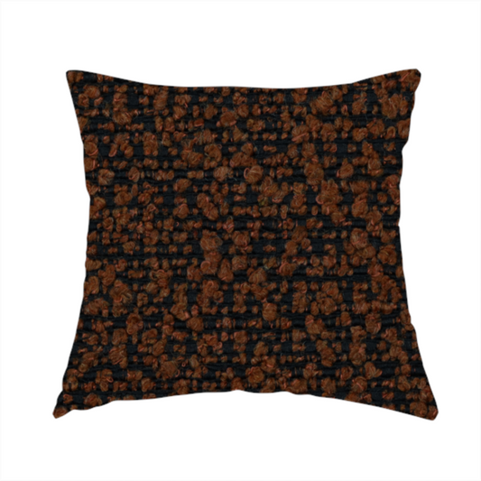 Balmoral Hard Wearing Boucle Upholstery Fabric Burnt Orange Colour CTR-1837 - Handmade Cushions