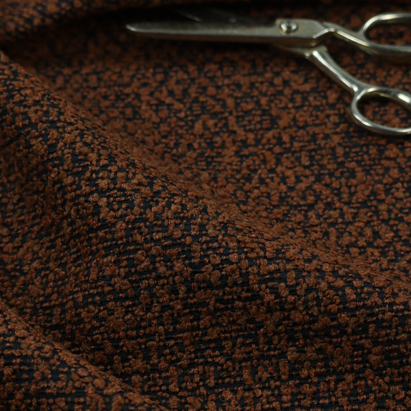 Balmoral Hard Wearing Boucle Upholstery Fabric Burnt Orange Colour CTR-1837