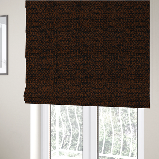 Balmoral Hard Wearing Boucle Upholstery Fabric Burnt Orange Colour CTR-1837 - Roman Blinds