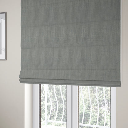 Mahal Textured Weave Grey Colour Upholstery Fabric CTR-1837 - Roman Blinds