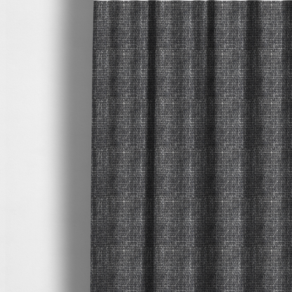 Alabama Durable Woven Hopsack Upholstery Fabric Black Colour CTR-1838 - Made To Measure Curtains