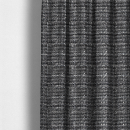Alabama Durable Woven Hopsack Upholstery Fabric Black Colour CTR-1838 - Made To Measure Curtains