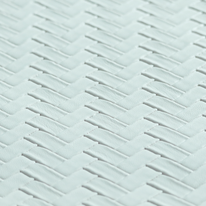 Rimini Faux Leather Basket Weave Effect In Cream Colour Upholstery Fabric CTR-1845