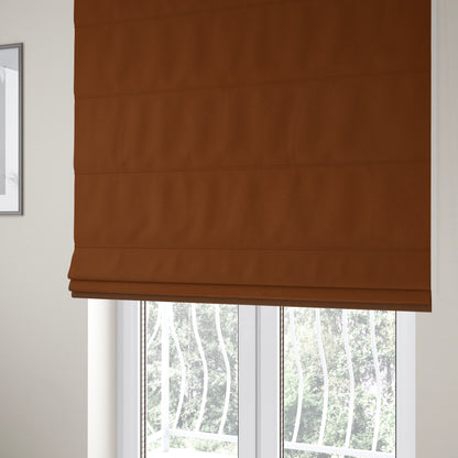 Chile Soft Smooth Plain Velvet Orange Colour Upholstery Fabric CTR-1847 - Roman Blinds