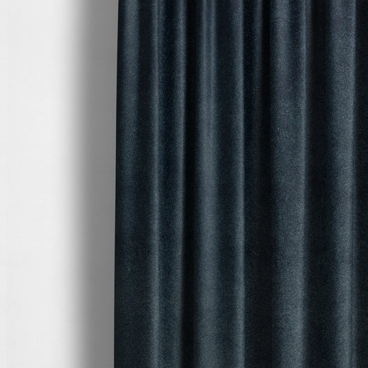 Chile Soft Smooth Plain Velvet Navy Blue Colour Upholstery Fabric CTR-1848 - Made To Measure Curtains